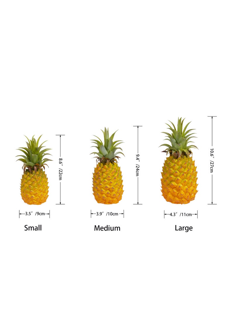 QIRMIZI QIRMIZI 2 Pack Artificial Pineapple -Simulated Fruit Decoration  Lifelike Fake Fruit Model  Perfect for Home Decor  Kitchen  Party & Photography Prop - Realistic & Eco-Friendly Yellow Meduim  - Image 2
