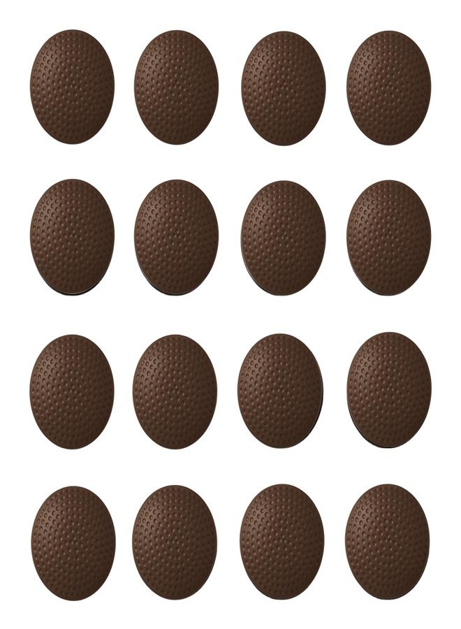 ALP Rubber Wall Protector Knob Cover - Self Adhesive Door Handle Bumper Guard - Protects Walls from Door Handles, Stops, Headboards, Refrigerator Doors (Brown, Pack of 16) - Image 1