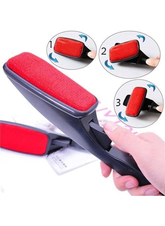 Lint removal brush, a cleaning tool for clothes and fabrics, a pet hair removal brush featuring a multi-directional rotating pop-out head - Image 4