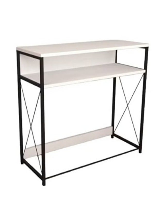 إيه جي دي طاولة مدخل جانبية  كونسول ، لترتيب وتخزين احتياجاتك , طاولة ركن قهوة - خشب - ابيض/أسود - Image 5