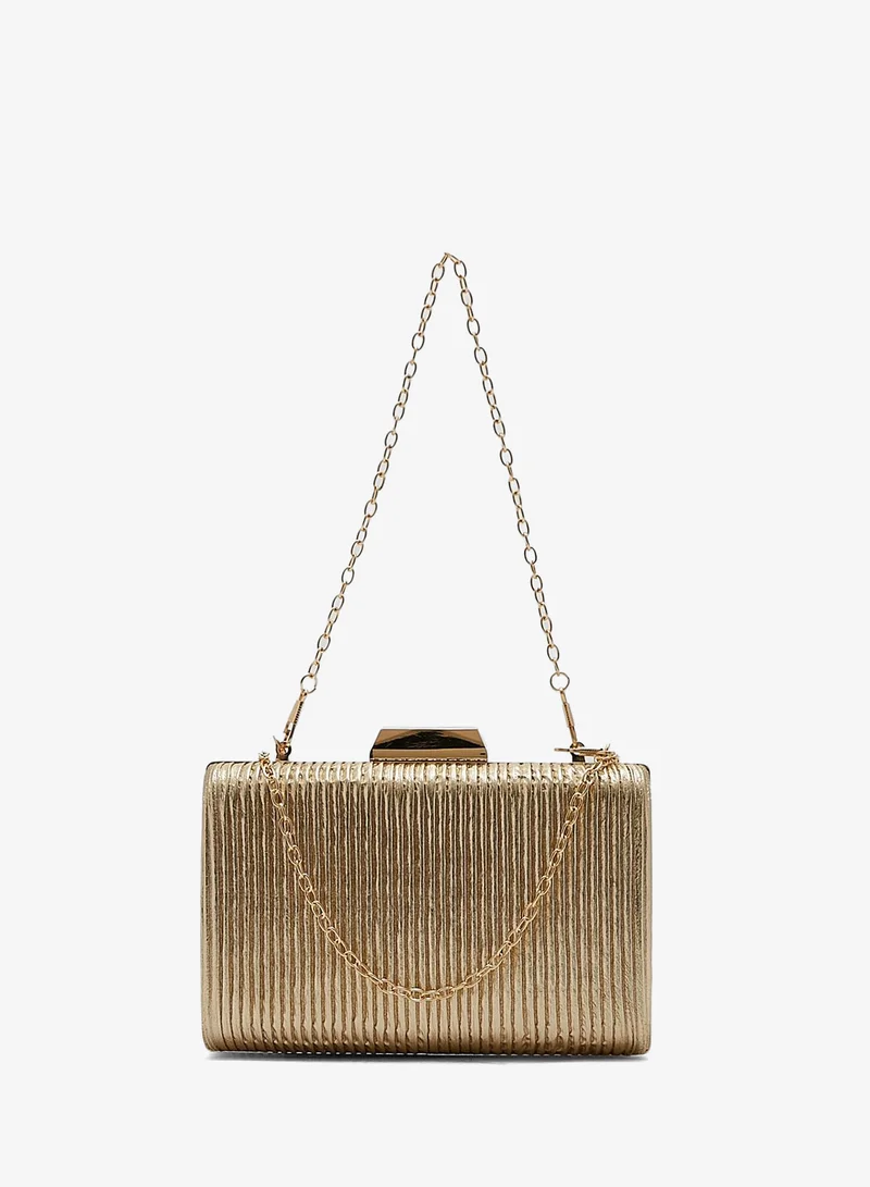 Crinkle Design Box Clutch