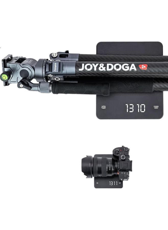 Fotopro & Joy Collaboration, Flying One, Horizontal And Vertical Shooting Hydraulic Head, Carbon Fiber Camera Mirrorless Photography And Videography Tripod, Original Carbon Gray, Includes Phone Clamp - Image 1