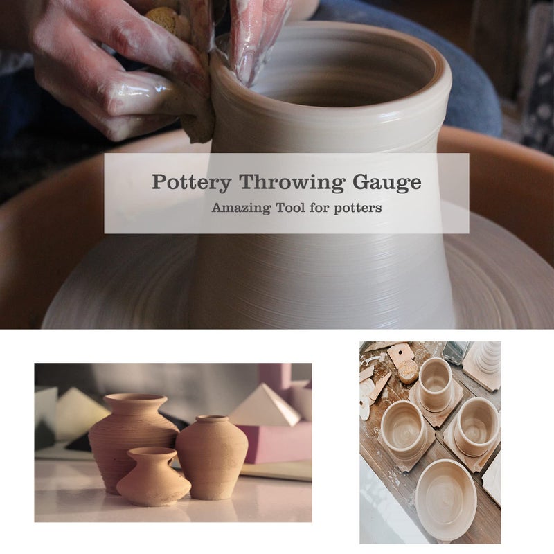 Cuptisserie Pottery Throwing Gauge, Stainless Steel Pottery Throwing Stick for Measuring Height & Width, Clay Craft Measuring Gauge Ceramics Tool - Image 2