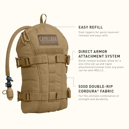 CamelBak Armorbak Tactical Hydration Pack LowProfile Design with 100oz MilSpec Crux Reservoir Coyote - Image 3