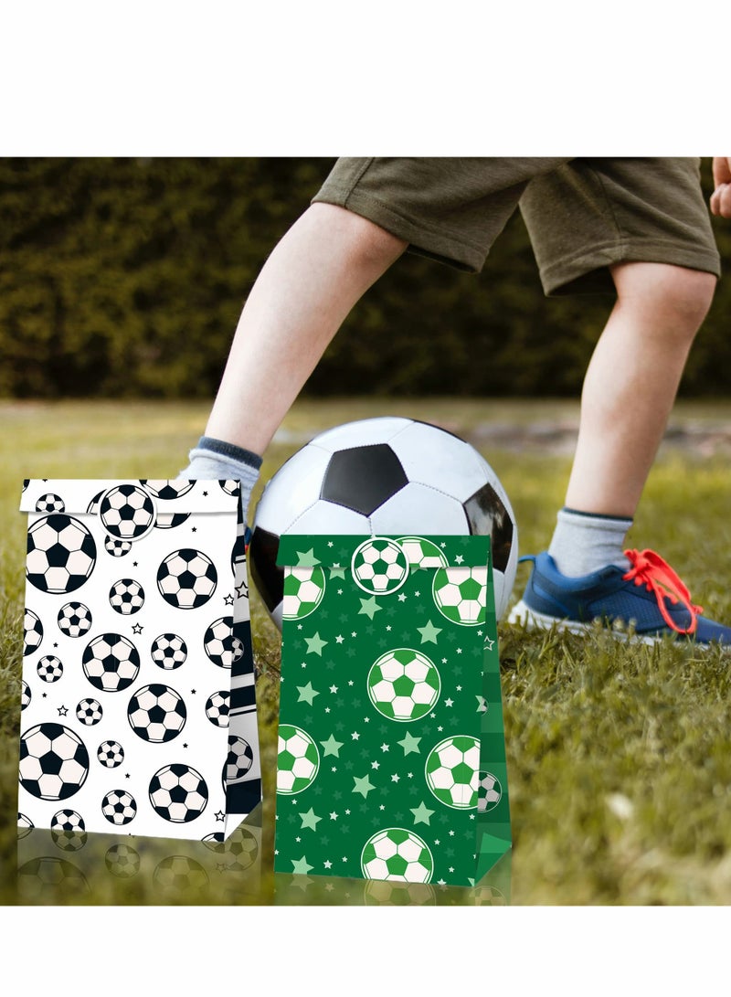 SYOSI Paper Party Gift Bags, 12 Pcs Soccer Party Favors Set, Candy Bags for Boys Kids Party Favor Supplies Decorations, Theme Birthday Party, Baby Party supplies Food Bags - Image 3