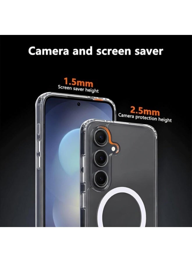 MIGOFAST Samsung Galaxy S26 6.3 Inch- MagSafe PC & TPU Clear Phone Case Built in Magnets and raised edges to protect the camera cover for Galaxy S26 5G - Image 3