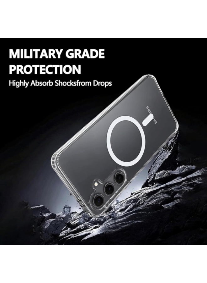 MIGOFAST Samsung Galaxy S26 6.3 Inch- MagSafe PC & TPU Clear Phone Case Built in Magnets and raised edges to protect the camera cover for Galaxy S26 5G - Image 4