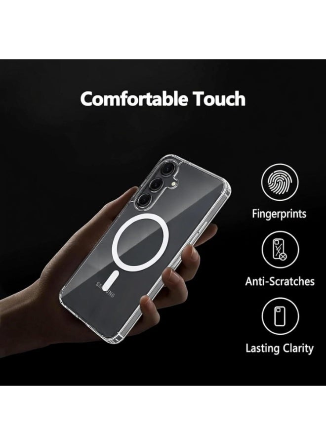 MIGOFAST Samsung Galaxy S26 6.3 Inch- MagSafe PC & TPU Clear Phone Case Built in Magnets and raised edges to protect the camera cover for Galaxy S26 5G - Image 2