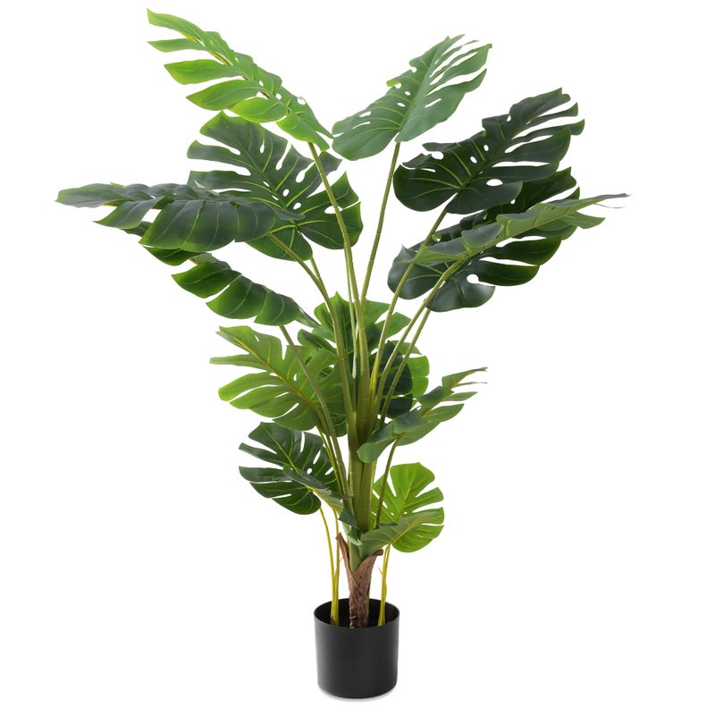 Keloteven Artificial TreeFaux Plants Indoor Outdoor Keloteven 5FT Artificial Monstera Fake Tall Tree 16 Leaves  Artificial Plants for Home Decor Office Living Room and Pito Decoration MD145 