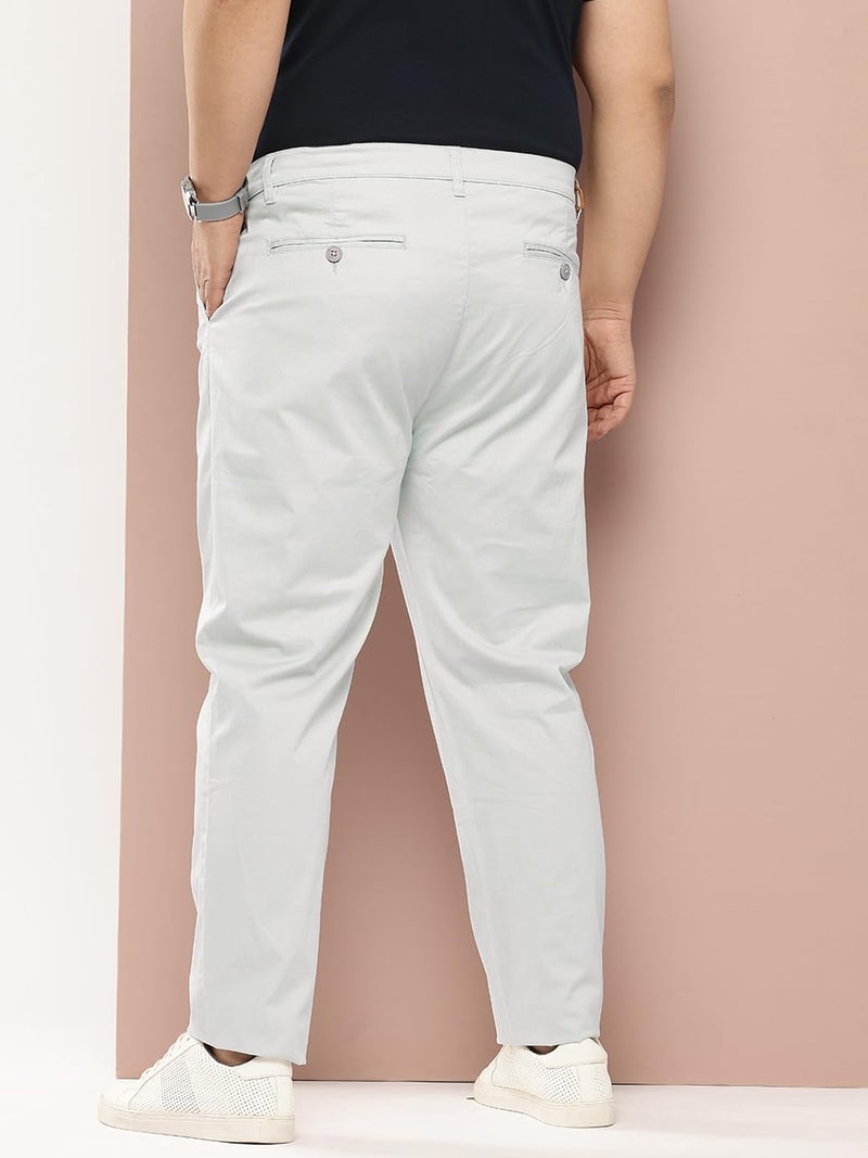 Thomas Scott Men Plus Size Pure Cotton Chinos Trousers(TSB095A_Grey_40) - Image 3