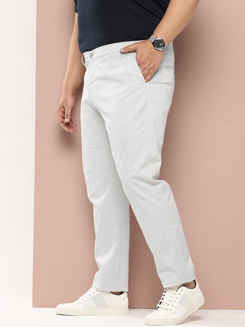 Thomas Scott Men Plus Size Pure Cotton Chinos Trousers(TSB095A_Grey_40) - Image 2