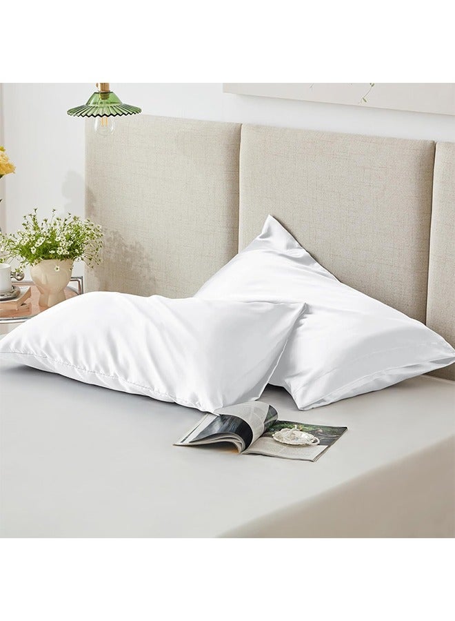 Snooze, Satin Pillowcase for Hair and Skin, 48*70 cm, White - Image 4