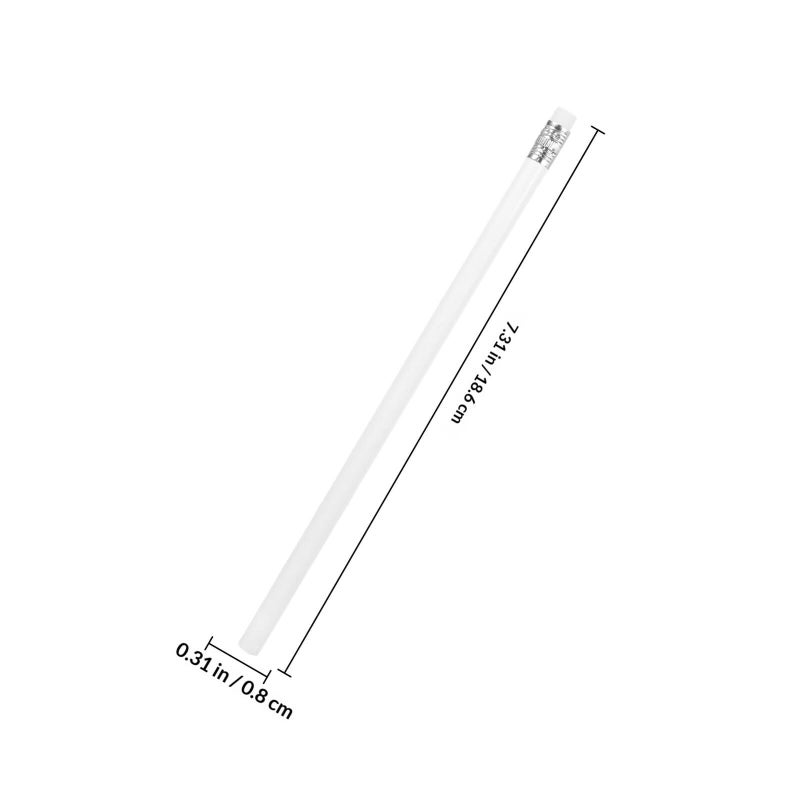 10 White Mechanical Carpenter Pencils with Eraser Adjustable Marking Tools for Construction - Image 3