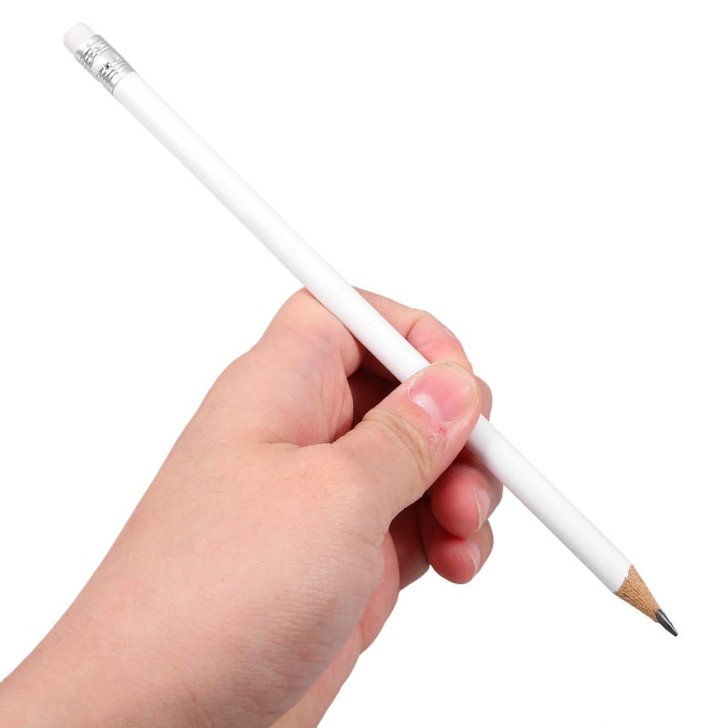 10 White Mechanical Carpenter Pencils with Eraser Adjustable Marking Tools for Construction - Image 5