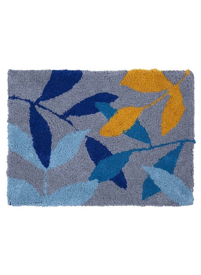 AAZEEM حصيرة استحمام AAZEEM لمدخل الحمام حصيرة باب ناعمة / سجادة شرفة فندق للأرضية المنزلية حصيرة مضادة للانزلاق لحمام الأرضيات المنزلية حصيرة دخول قطنية بتصميم تجريدي 40x60 سم (أزرق فاتح) مستطيلة - Image 2