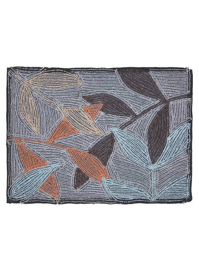 AAZEEM حصيرة استحمام AAZEEM لمدخل الحمام حصيرة باب ناعمة / سجادة شرفة فندق للأرضية المنزلية حصيرة مضادة للانزلاق لحمام الأرضيات المنزلية حصيرة دخول قطنية بتصميم تجريدي 40x60 سم (أزرق فاتح) مستطيلة - Image 4