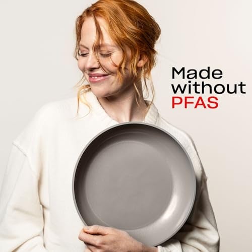 Fissler Ceratal Comfort Ceramic 9.5 Inch Non-Stick Frying Pan, Warm Grey, Made without PFAS - Image 4