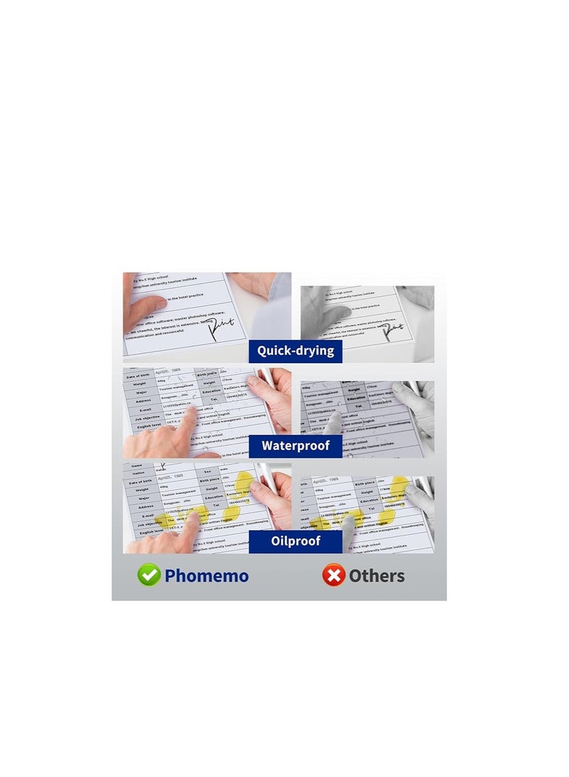 Terabyte 100 ورقة ورق حراري A4 متوافق مع طابعات M08F وM832 وM833 وM834 وطابعات حرارية A4 أخرى 8.27" × 11.69" (210x297mm) - Image 4