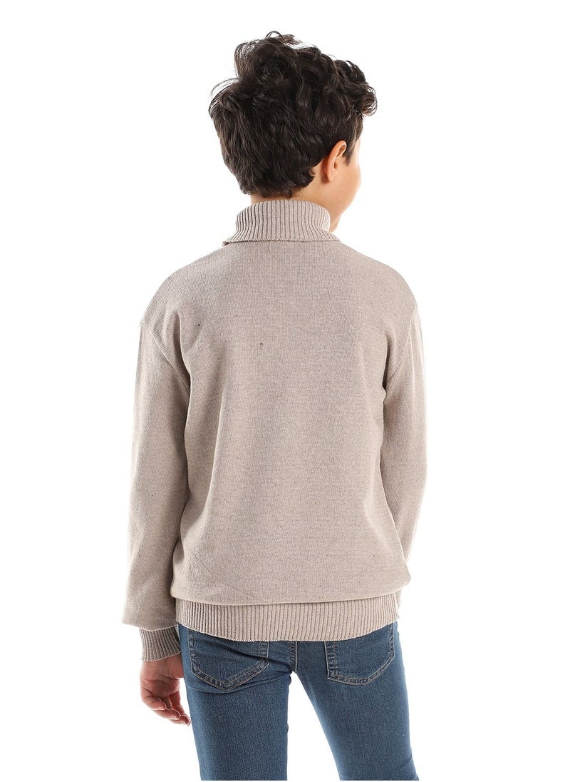 Caesar - Boys Wool Pullover With  High Neck - Image 1