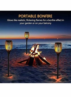 Y&D Solar Lights Outdoor Waterproof Security Flickering Dancing Flame Landscape Lighting Dusk to Dawn Auto On Off for Garden Patio Deck Yard Driveway (1PCS)  - Image 1