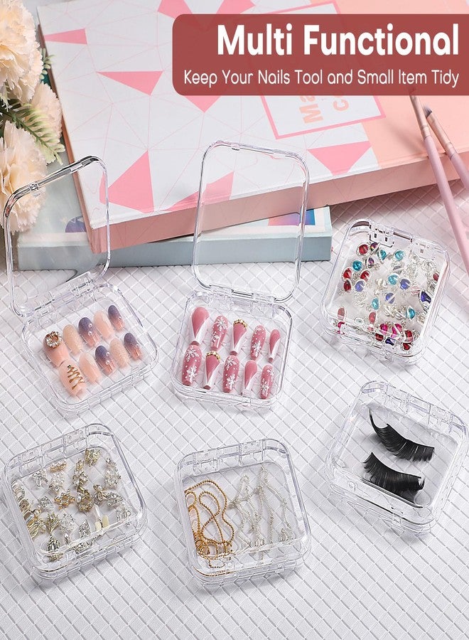 Udefineit 27PCS Press on Nail Boxes with 5M Nail Tape, Clear Acrylic Nail Display Box for Storage Nail Tips Press on Container Plastic Empty Packaging Boxes for Nail Art Home Beauty Salon - Image 5