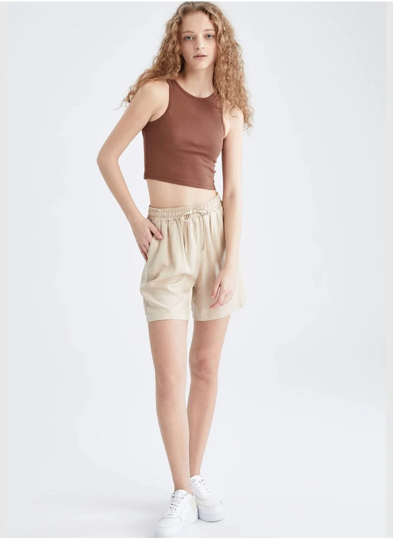 ديفاكتو Relax Fit Tie Waist Viscose Short