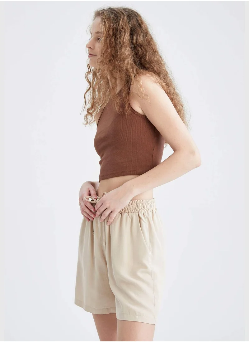 ديفاكتو Relax Fit Tie Waist Viscose Short