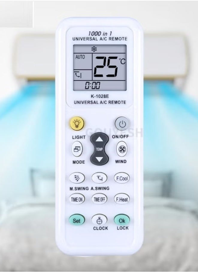 ELTRAZONE Universal 1000 in 1 K-1028E Wireless Air Conditioner Remote Control | AC Digital LCD | Compatible with Most Air Conditioner Brands - Image 2