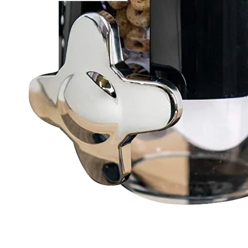 Rotating Cereal Dispenser, Clear with Black Lid, 3 Containers - Image 1