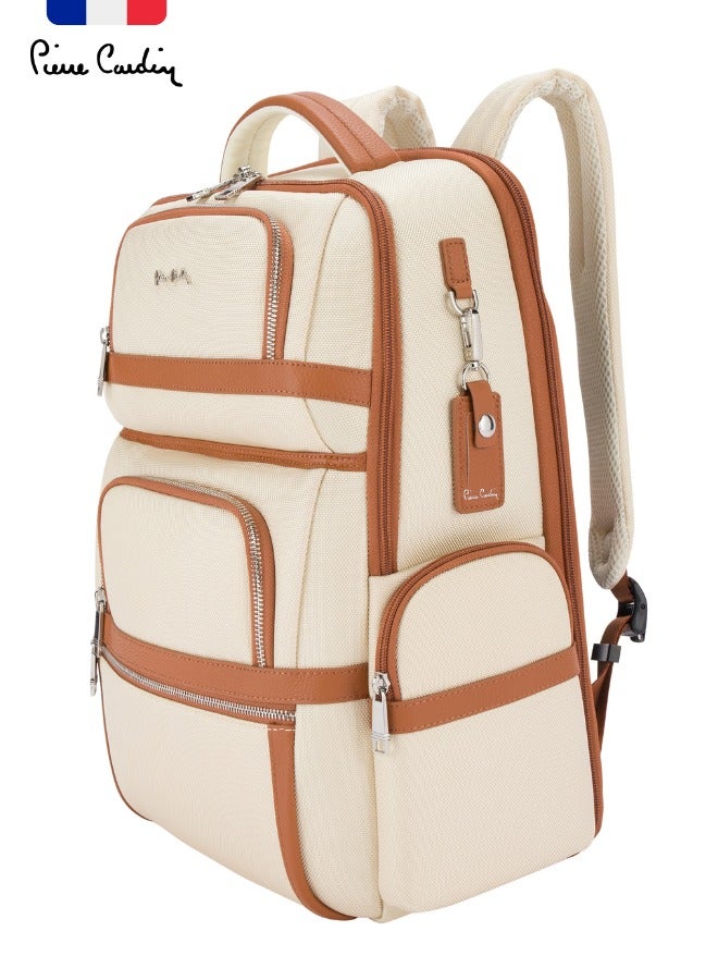 pierre cardin Professional Travel Laptop Backpack, Extensible Business Bag, Water Resistant College Backpack  - Image 1