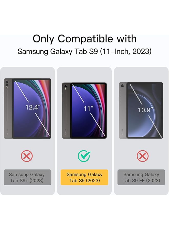 Jetech Case For Samsung Galaxy Tab S9 11 Inch With S Pen Holder Soft Tpu Tri-Fold Stand Protective Tablet Cover Support S Pen Charging Auto Wake Sleep Graphite Black - Image 2