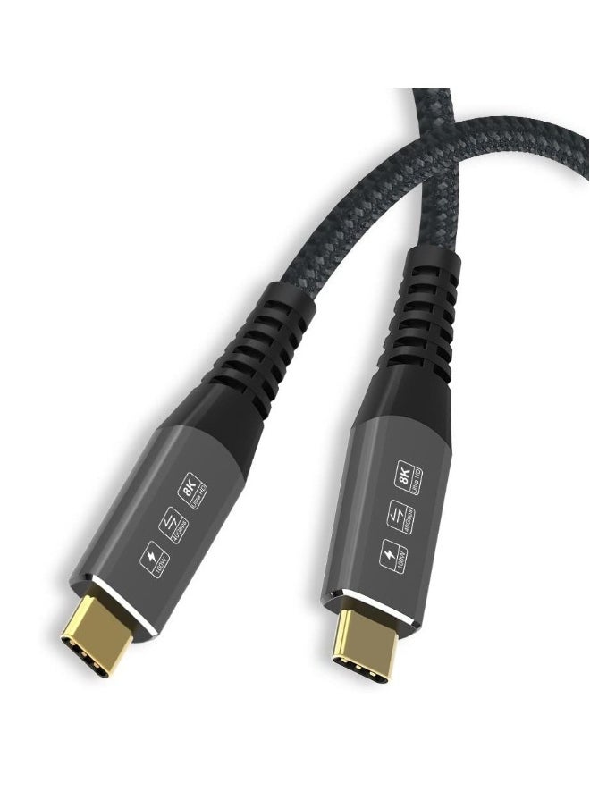 Generic USB4 Cable for Thunderbolt 4, 8K 5K USB,C Cable 8K@60Hz 5K/4K 60Hz Video 40Gbps Data Transfer 20V 5A 100W Power Delivery 1Meter  - Image 1