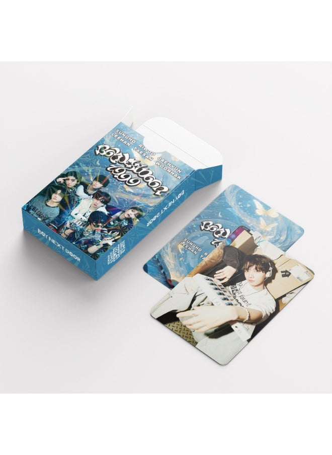 NIBEMINENT 92 Cards Boynextdoor Neighborhood Help Photo Card Boy Next Door Small Sticker Double-sided Lomo Card  - Image 4