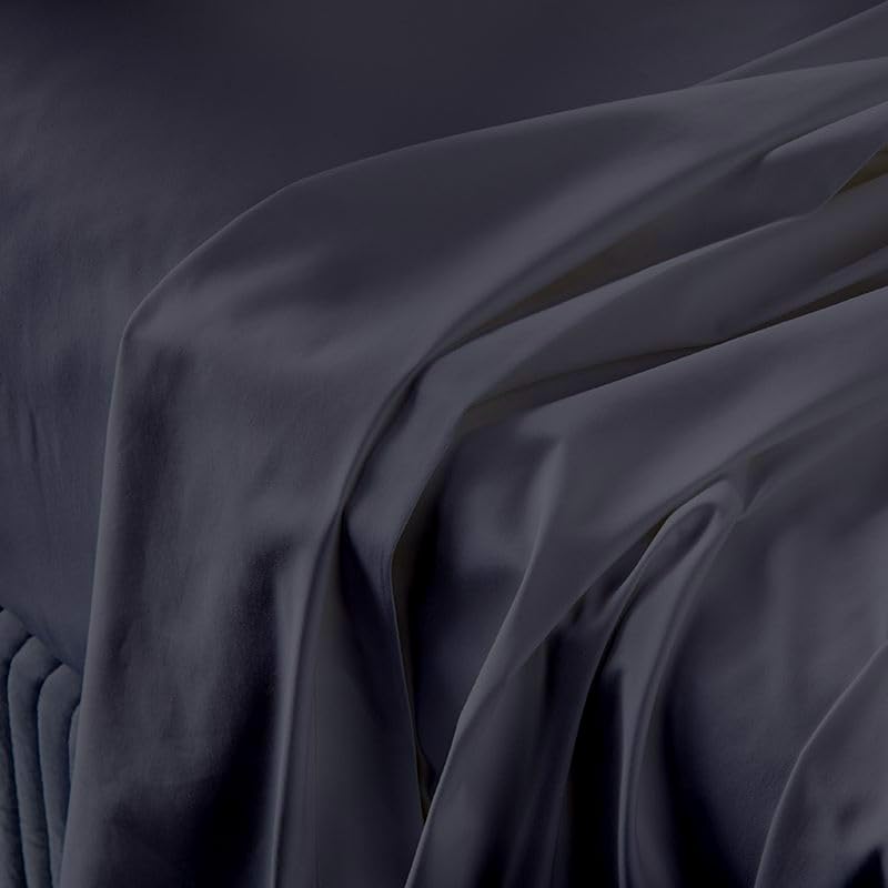 Shreem Linen Flex Top King Sheets for Sleep Number Bed Ultra-Soft Microfiber Bed Sheets  Split Top King Sheets for Sleep Number Bed 4 PCs Flex Head King 34"" Top Split Sheets to fit Upto 15"" Deep (Dark Grey)  - Image 4