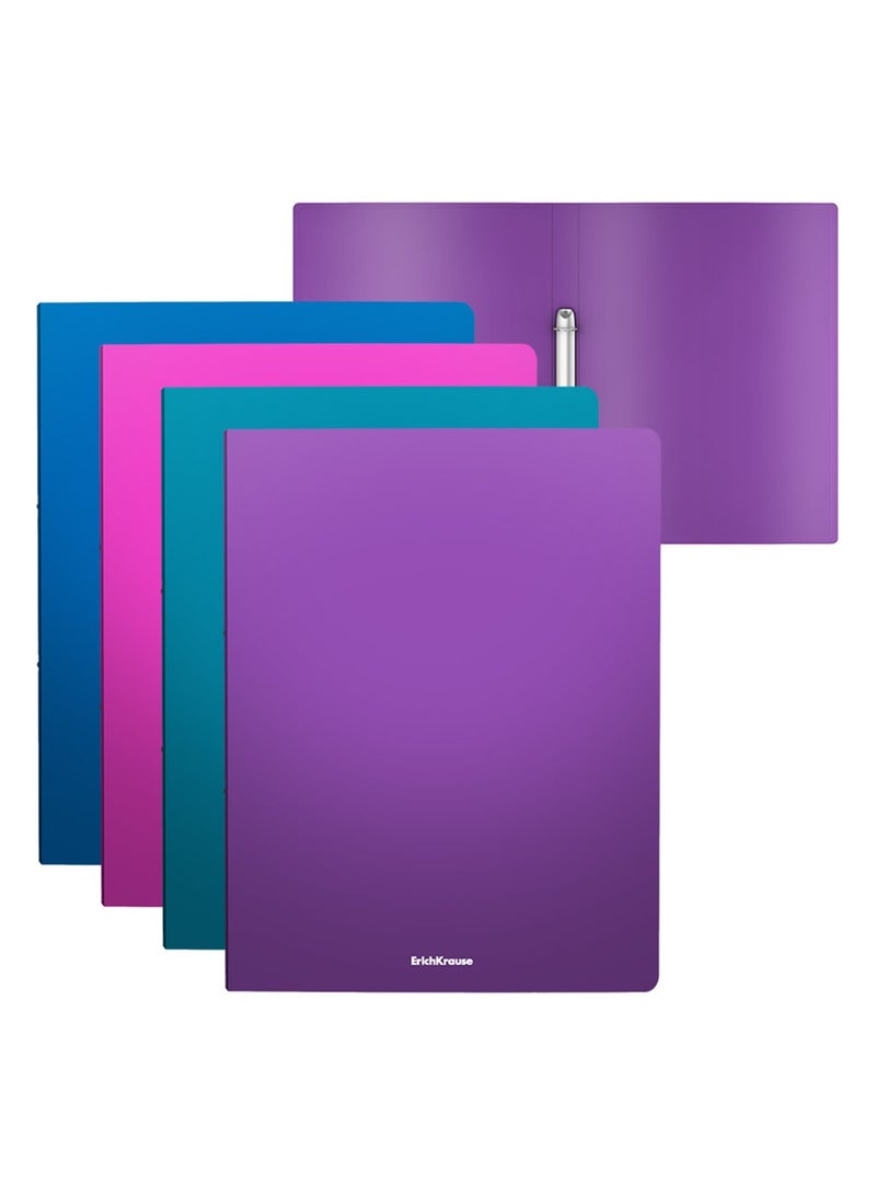 ErichKrause 4-Piece A4 Size Ring Binder One Inch Width Assorted Vivid Colours - Image 1