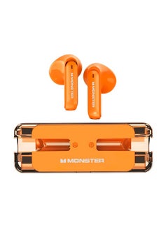 Monster Earphones Wireless Stereo Bluetooth 5.3 Lightweight Comfort Headphones Orange  - Image 1