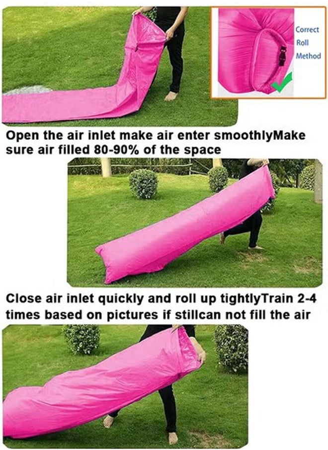 Outdoor portable inflatable waterproof beach air bed air bed sofa Inflatable Lounger Air Sofa Hammock for Outdoor, Travelling, Camping, Hiking, Picnic
