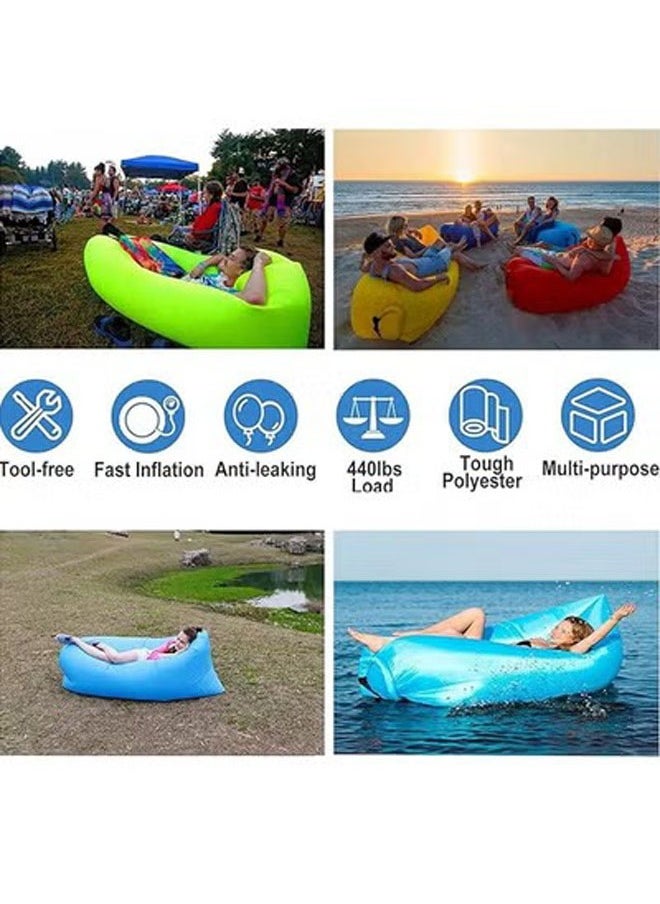 Outdoor portable inflatable waterproof beach air bed air bed sofa Inflatable Lounger Air Sofa Hammock for Outdoor, Travelling, Camping, Hiking, Picnic