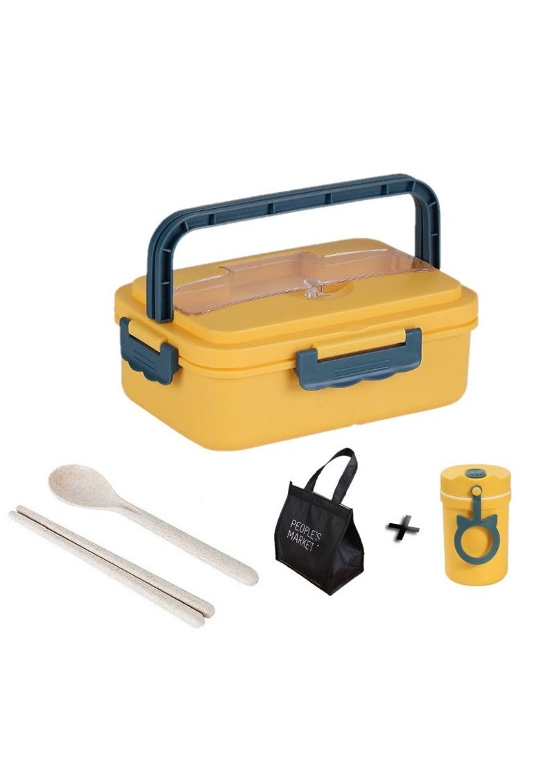 Bluejw Lunch Box Kids, Bento Box Adult Lunch Box, Lunch Containers For Adults/Kids/Toddler,1000/1500Ml-3 Compartment Microwave & Dishwasher & Freezer Safe,BPA Free - Image 1