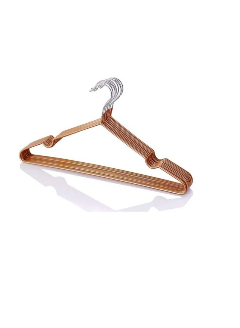 طقم علاقة ملابس حديدية من 10 قطع بني/فضي 40x20سم - Image 1