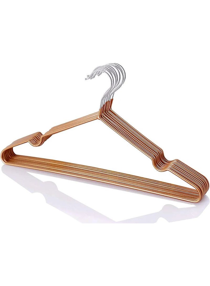 طقم علاقة ملابس حديدية من 10 قطع بني/فضي 40x20سم - Image 2