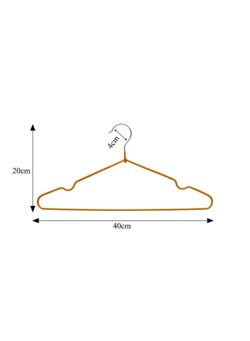 طقم علاقة ملابس حديدية من 10 قطع بني/فضي 40x20سم - Image 3