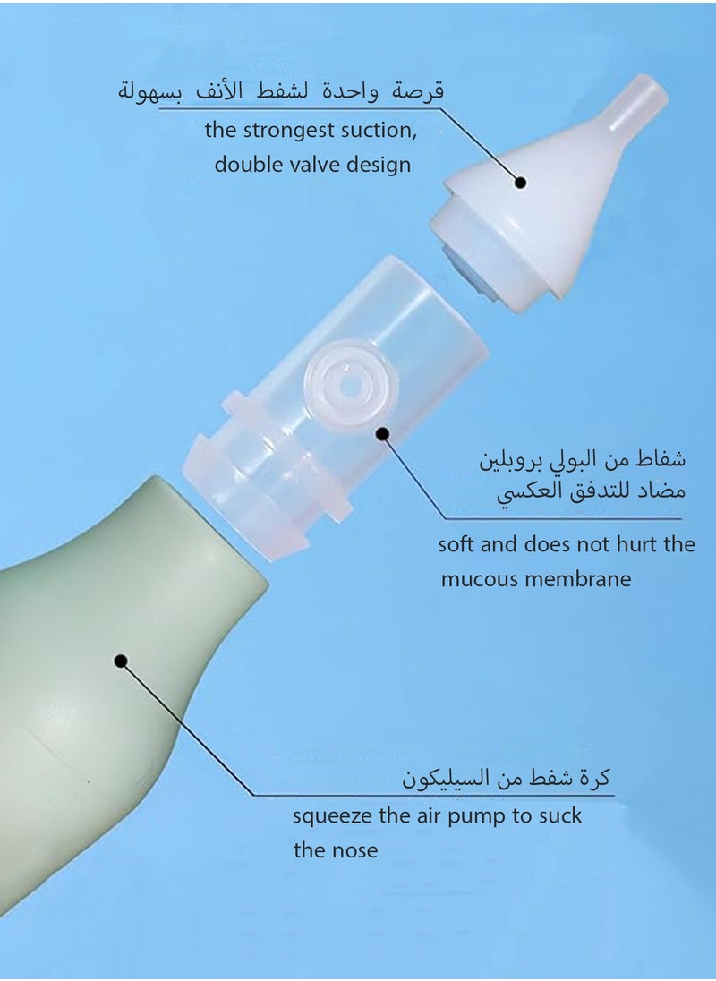 دولادوبو - مضخة أنف سيليكون مضادة للارتجاع الأنفي للأطفال، مضخة أنف مضغوطة يدويًا للأطفال قابلة لإعادة الاستخدام وسهلة الضغط على كرة أنف كرة أذن منظف أنف حديثي الولادة - Image 1