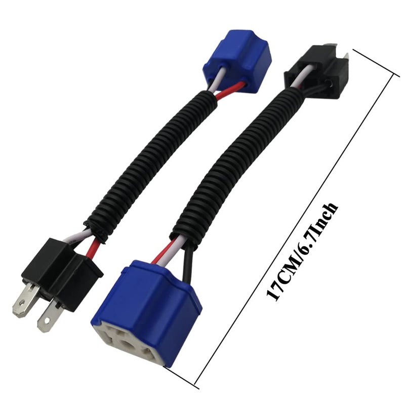 Audak 2Pcs H4 9003 HB2 Heavy Duty Ceramic Wiring Harness Sockets Male & Female Connector for Headlights or Fog Lights - Image 2