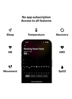 ULTRAHUMAN Ring AIR - جهاز تتبع النوم المتقدم، ومراقبة معدل ضربات القلب ودرجة الحرارة، وتتبع التمرين والحركة والتعافي، ومقاوم للماء، وعمر بطارية يصل إلى 6 أيام مع اشتراك مجاني مدى الحياة (الحجم 11)  - Image 5