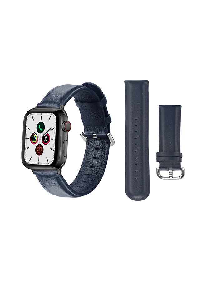Perfii Replacement Band For Apple Watch Series 5/4/3/2/1 40/38mm Dark Blue - Image 2