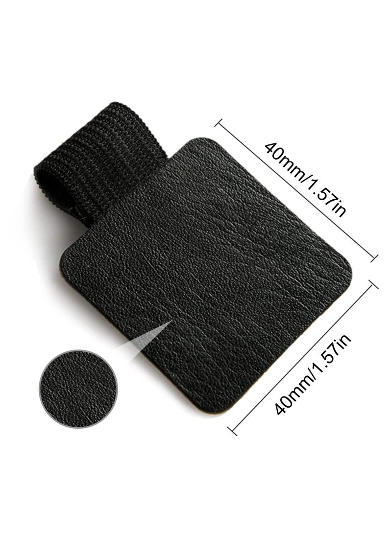 سونسر 8 قطع حامل أقلام جلدية ذاتية اللصق، حلقة قلم دفتر ملاحظات بحلقة قلم بألوان مختلفة حامل أقلام مرن لدفتر يوميات الكمبيوتر اللوحي - Image 3