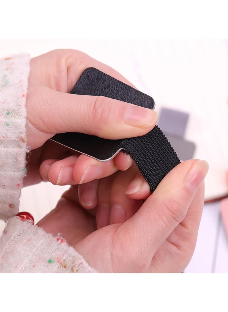 سونسر 8 قطع حامل أقلام جلدية ذاتية اللصق، حلقة قلم دفتر ملاحظات بحلقة قلم بألوان مختلفة حامل أقلام مرن لدفتر يوميات الكمبيوتر اللوحي - Image 5