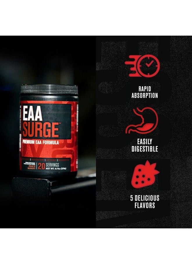 Jacked Factory - Eaa Surge Essential Amino Acids Powder Eaas & Bcaa Intra Workout Supplement W /Lcitrulline Taurine & More For Muscle Building Strength Endurance Recovery Peach Mango 20Sv - Image 1