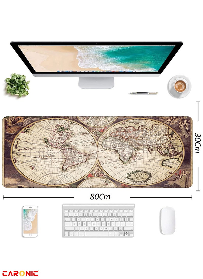 CARONIC - Large Gaming Mouse Pad with Superior Micro Weave Cloth Extended Desk Mousepad with Stitched Edges Non-Slip Base Water Resist Keyboard Pad For Gamer And Office Home Carl M1679 - Image 1